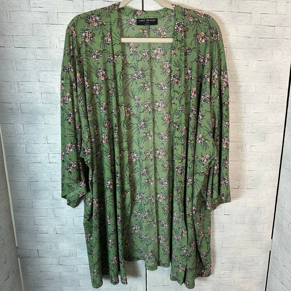 Lane Bryant women’s floral cardigan oversized coastal vacation bohemian plus siz